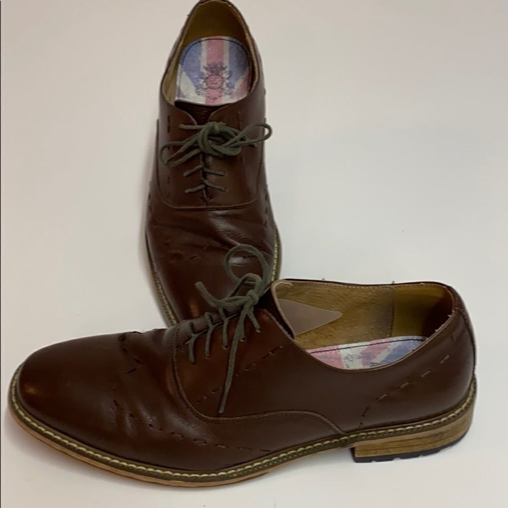 Euc English Laundry Brown Wingtips Sz 10 B42 — image 3 of 8